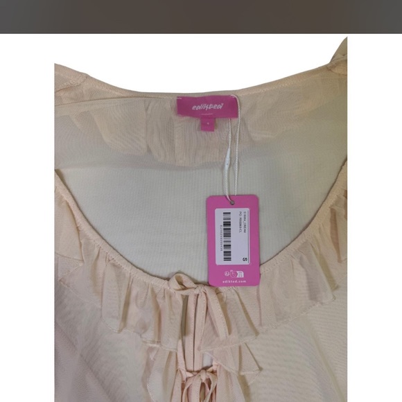 Edikted Cream Ruffle Blouse - Picture 5 of 5